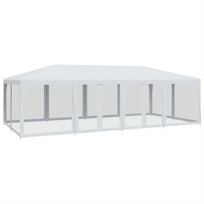 Load image into Gallery viewer, Vidaxl partytent met 12 mesh zijwanden 8x4 m hdpe wit
