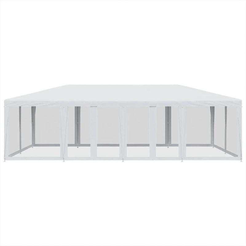 Load image into Gallery viewer, Vidaxl partytent met 12 mesh zijwanden 8x4 m hdpe wit
