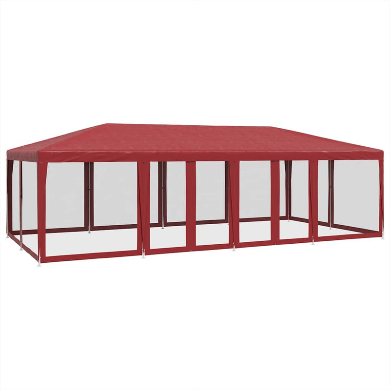 Load image into Gallery viewer, Vidaxl partytent met 12 mesh zijwanden 8x4 m hdpe rood
