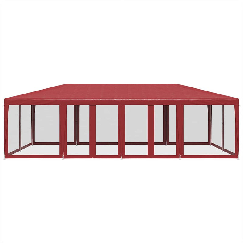 Load image into Gallery viewer, Vidaxl partytent met 12 mesh zijwanden 8x4 m hdpe rood
