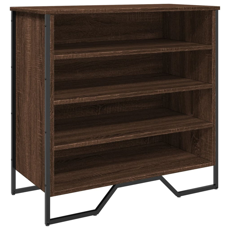 Load image into Gallery viewer, Vidaxl schoenenkast 80x38x78 cm bewerkt hout bruin eikenkleurig
