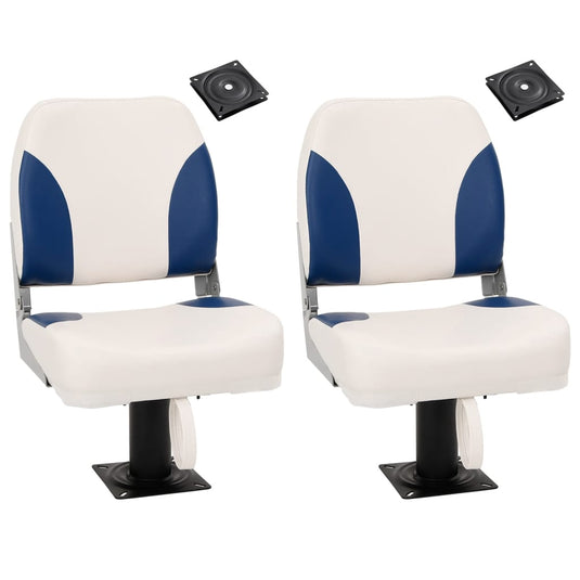 Vidaxl bootstoelen 2 st met poot 360° draaibaar