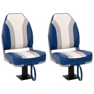 Vidaxl bootstoelen 2 st met poot 360° draaibaar