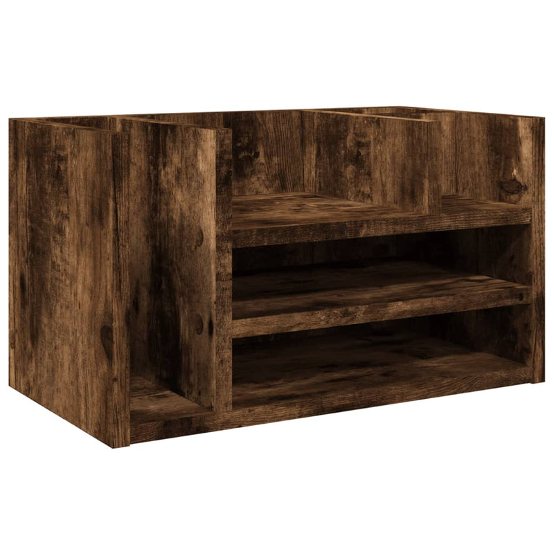 Load image into Gallery viewer, Vidaxl bureau organiser 44,5x24x25 cm bewerkt hout gerookt eikenkleur
