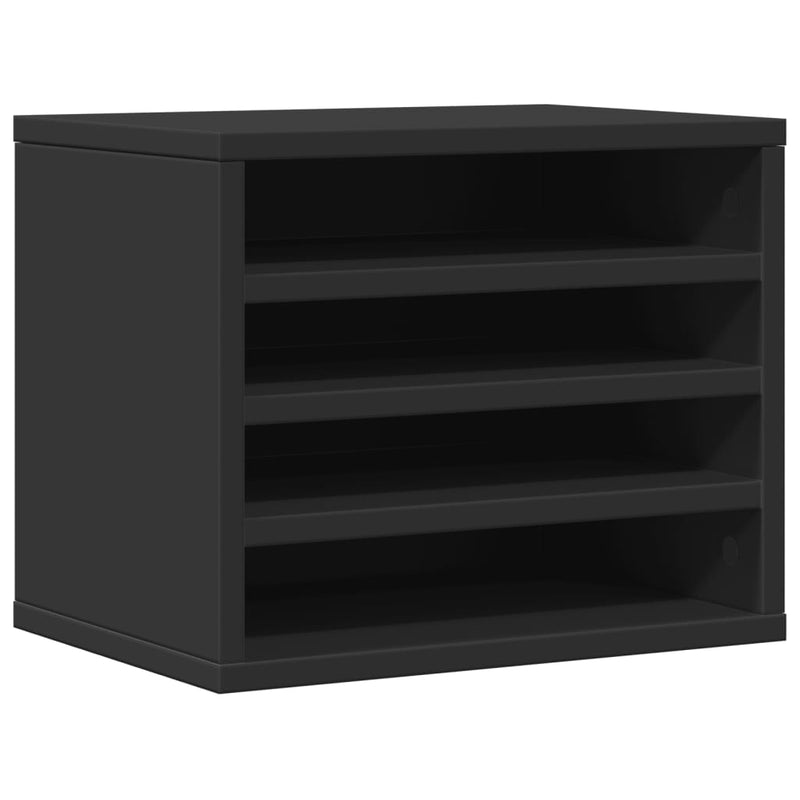 Load image into Gallery viewer, Vidaxl bureau organiser 36x26x29,5 cm bewerkt hout zwart
