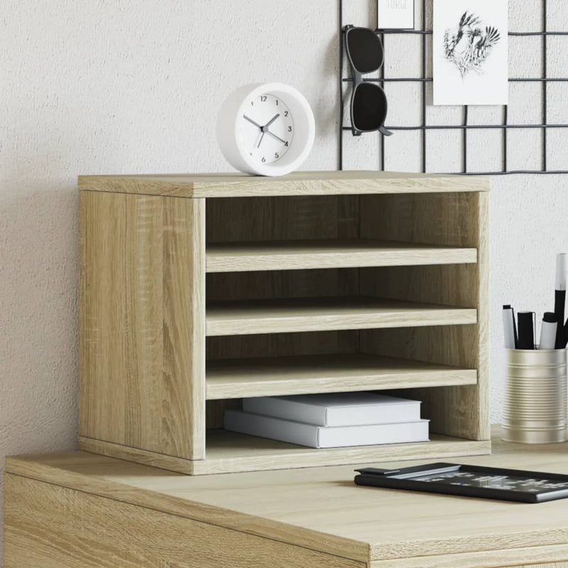 Load image into Gallery viewer, Vidaxl bureau organiser 36x26x29,5 cm bewerkt hout sonoma eikenkleurig
