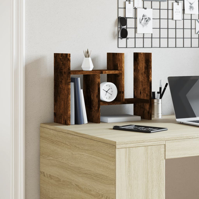 Load image into Gallery viewer, Vidaxl bureau organiser 34,5x15,5x35,5 cm hout gerookt eikenkleurig
