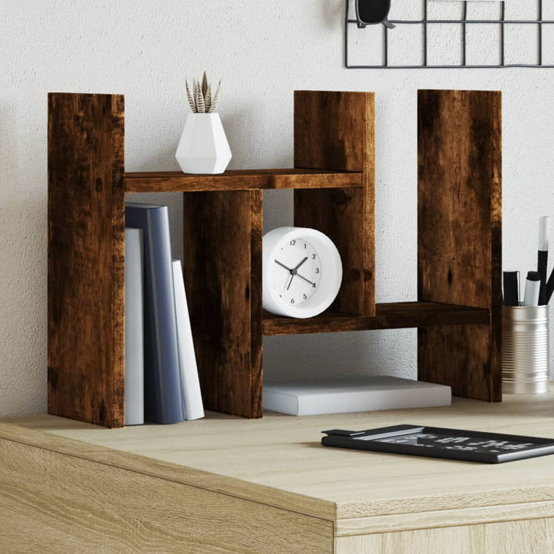Load image into Gallery viewer, Vidaxl bureau organiser 34,5x15,5x35,5 cm hout gerookt eikenkleurig
