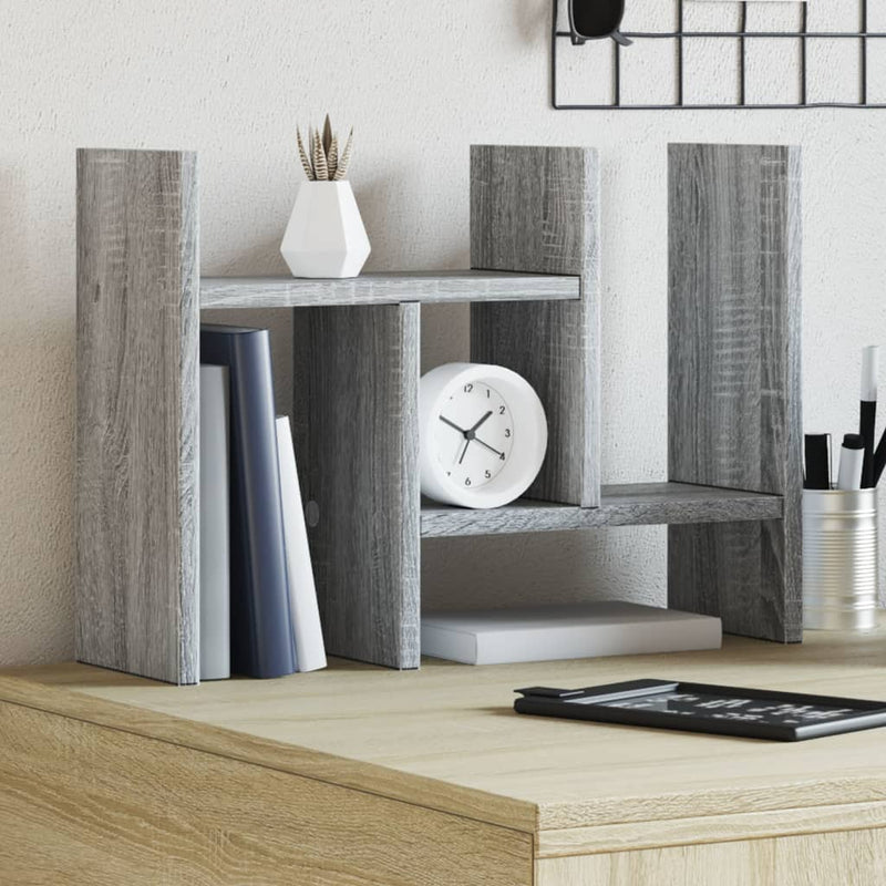 Load image into Gallery viewer, Vidaxl bureau organiser 34,5x15,5x35,5 cm bewerkt hout grijs sonoma
