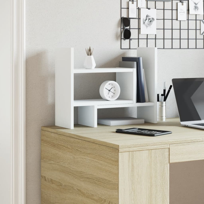Load image into Gallery viewer, Vidaxl bureau organiser 38,5x17x39 cm bewerkt hout wit
