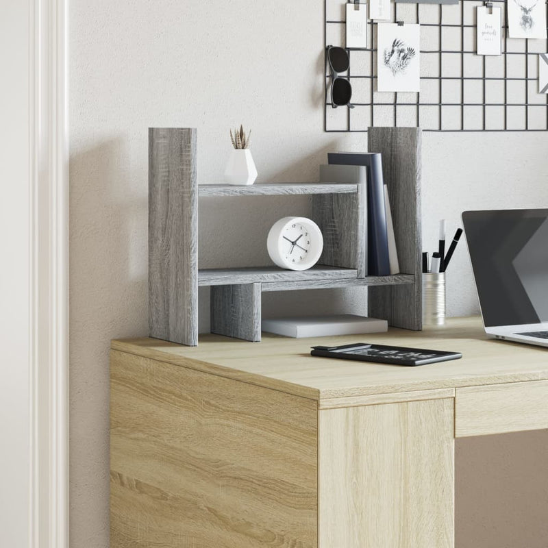 Load image into Gallery viewer, Vidaxl bureau organiser 38,5x17x39 cm bewerkt hout grijs sonoma eiken
