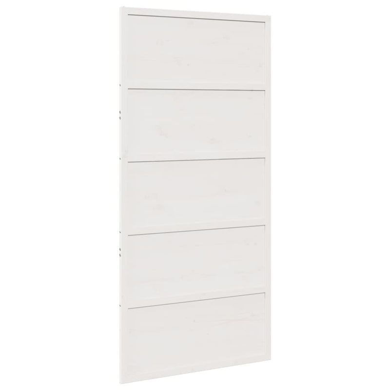 Load image into Gallery viewer, Vidaxl schuifdeur 100x208 cm massief grenenhout wit
