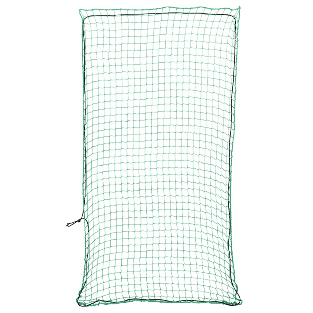 VidaXL Aanhangwagennet elastisch touw 8x3,5 m polypropeen groen