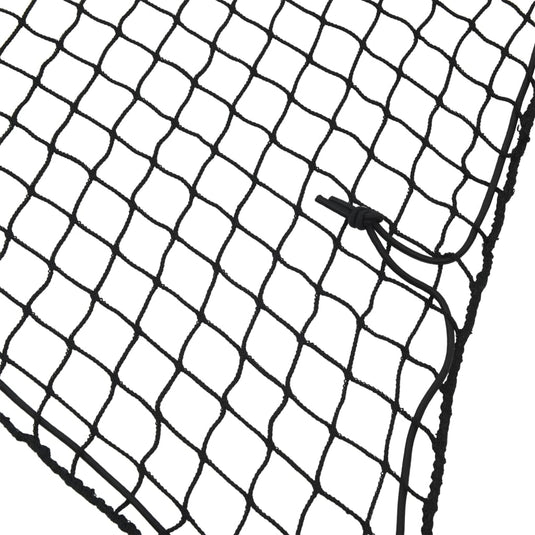 Vidaxl aanhangwagennet elastisch touw 2,7x1,5 m polypropeen zwart