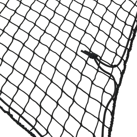 Vidaxl aanhangwagennet elastisch touw 4,5x2,5 m polypropeen zwart