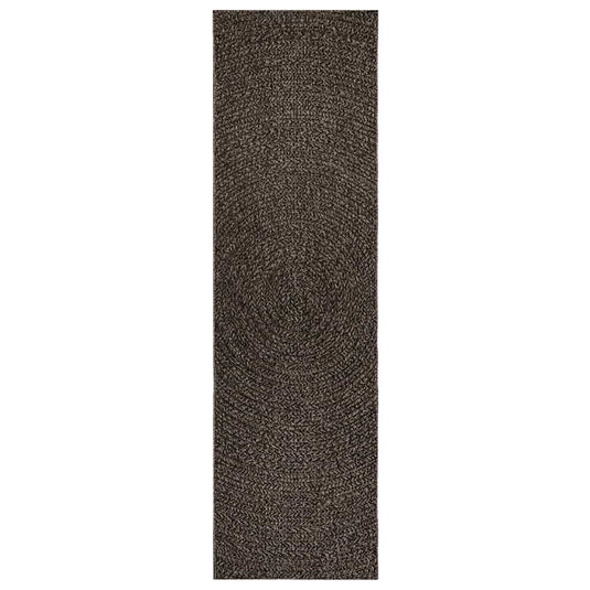 Vidaxl vloerkleed zizur binnen en buiten 80x250 cm jute look antraciet