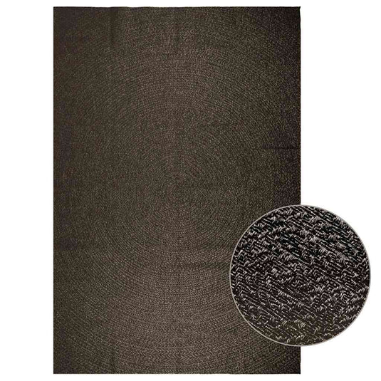 Vidaxl vloerkleed zizur binnen en buiten 240x340cm jute look antraciet