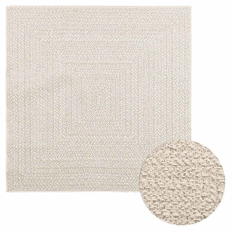 Load image into Gallery viewer, Vidaxl vloerkleed zizur room binnen en buiten 120x120 cm jute look
