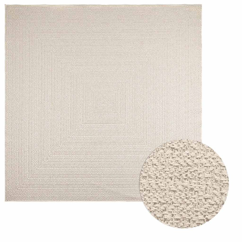 Load image into Gallery viewer, Vidaxl vloerkleed zizur room binnen en buiten 240x240 cm jute look
