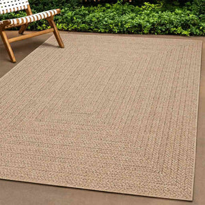 Vidaxl vloerkleed zizur beige binnen en buiten 60x110 cm jute look