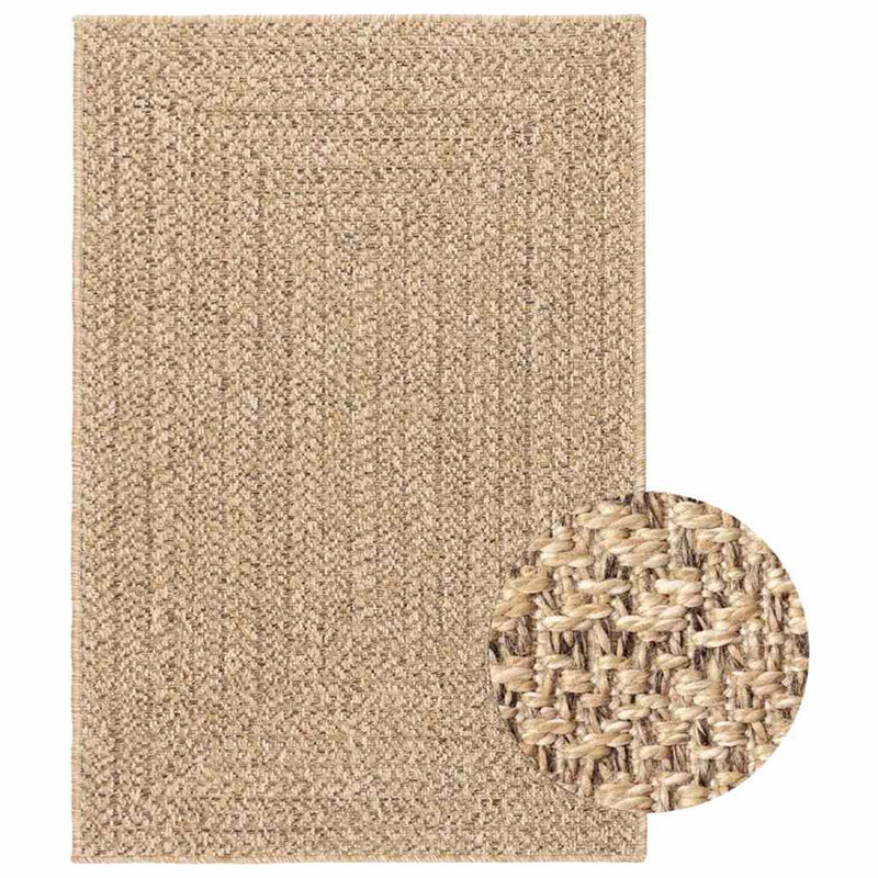 Load image into Gallery viewer, Vidaxl vloerkleed zizur beige binnen en buiten 100x200 cm jute look
