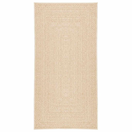 Vidaxl vloerkleed zizur beige binnen en buiten 100x200 cm jute look
