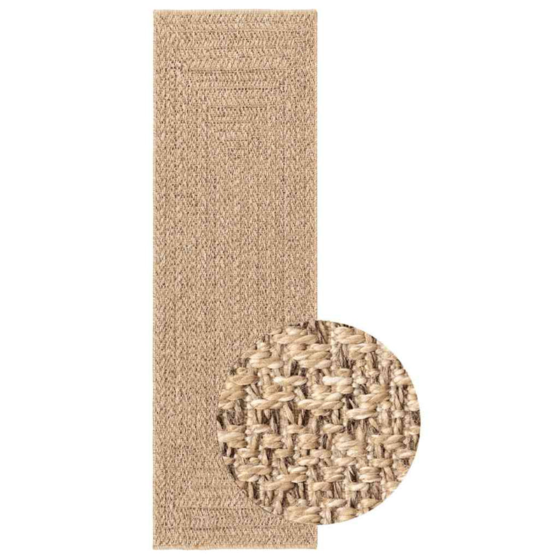Load image into Gallery viewer, Vidaxl vloerkleed zizur beige binnen en buiten 200x200 cm jute look
