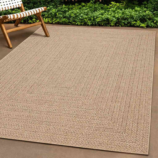 Vidaxl vloerkleed zizur beige binnen en buiten 200x200 cm jute look