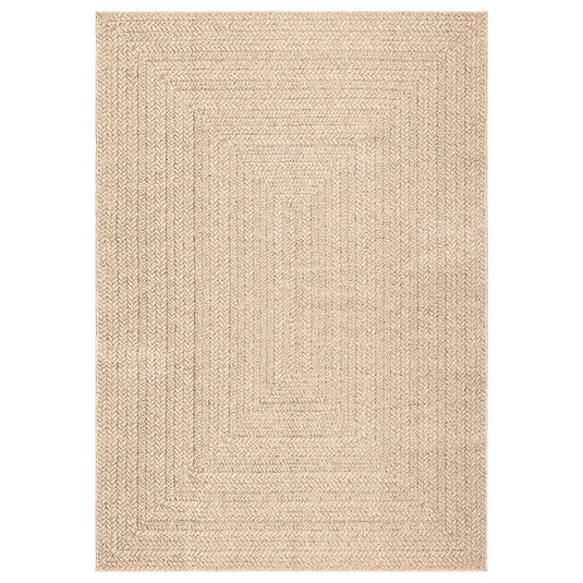 Vidaxl vloerkleed zizur beige binnen en buiten 200x290 cm jute look