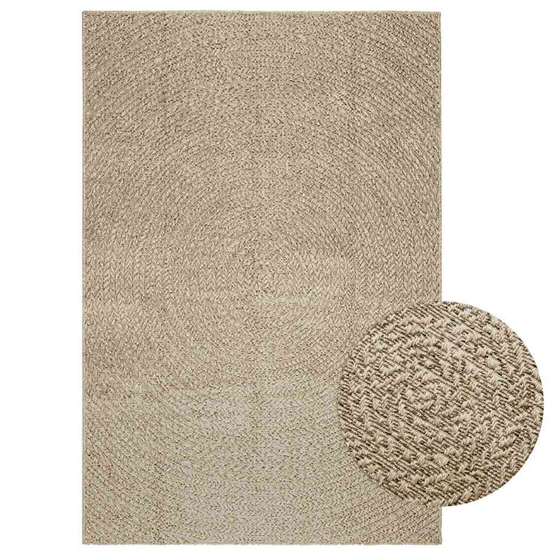 Load image into Gallery viewer, Vidaxl vloerkleed zizur beige binnen en buiten 140x200 cm jute look
