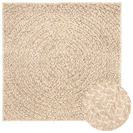 Vidaxl vloerkleed zizur beige binnen en buiten 240x240 cm jute look
