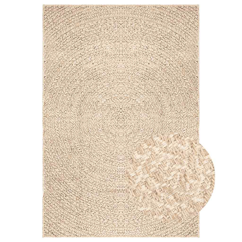 Afbeelding laden in galerijviewer, Vidaxl vloerkleed zizur beige binnen en buiten 240x340 cm jute look
