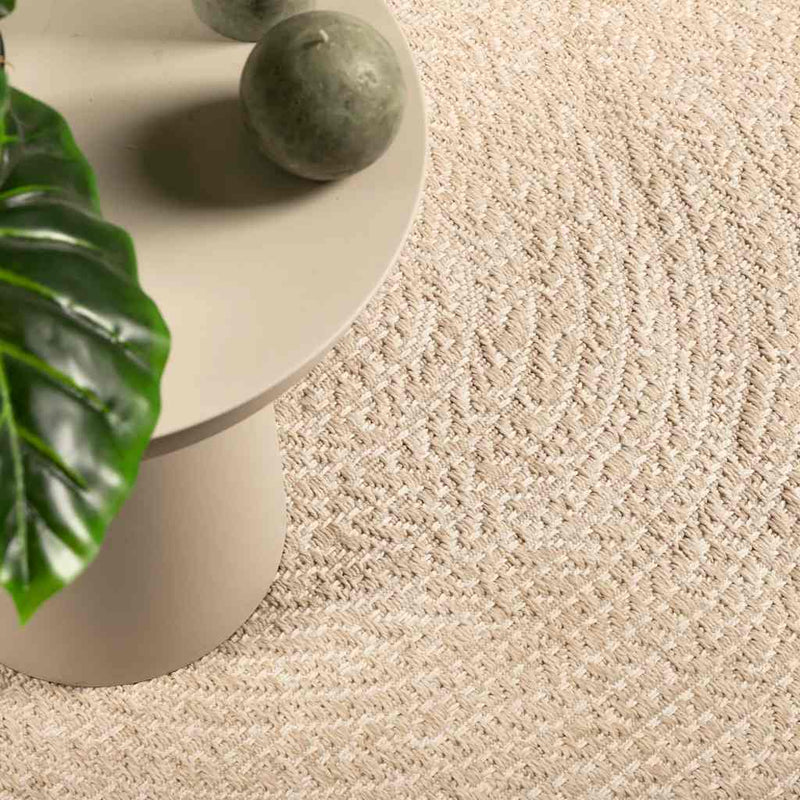 ギャラリービューアに画像をロードする, Vidaxl vloerkleed zizur beige binnen en buiten ø 90 cm jute look
