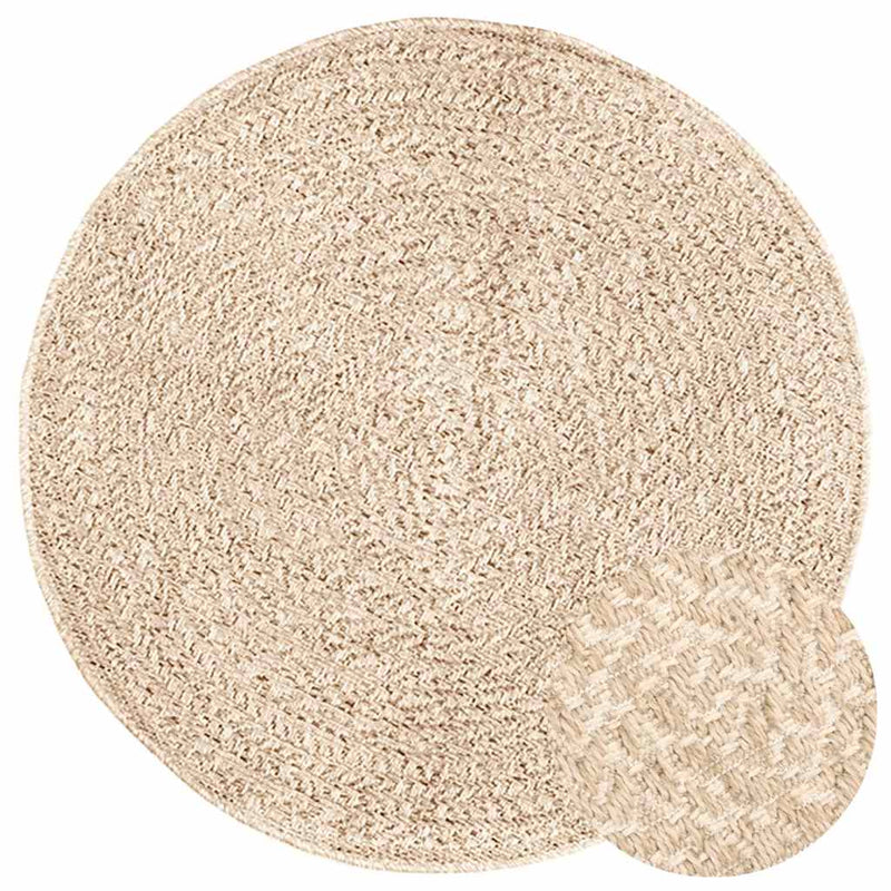 ギャラリービューアに画像をロードする, Vidaxl vloerkleed zizur beige binnen en buiten ø 90 cm jute look
