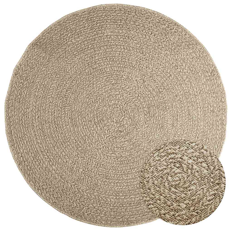 Load image into Gallery viewer, Vidaxl vloerkleed zizur beige binnen en buiten ø 160 cm jute look
