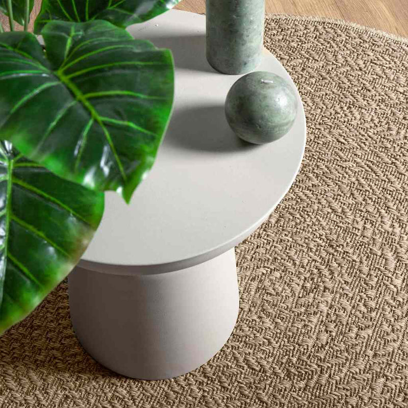 Load image into Gallery viewer, Vidaxl vloerkleed zizur beige binnen en buiten ø 160 cm jute look
