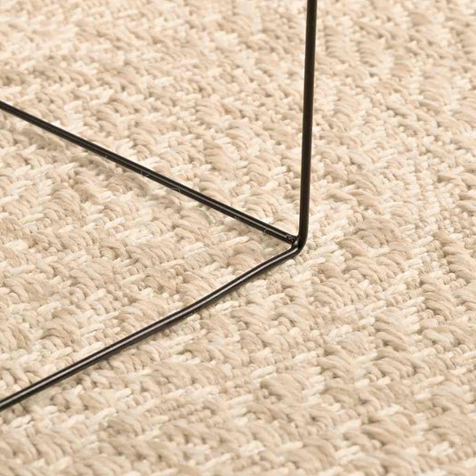 Vidaxl vloerkleed zizur beige binnen en buiten ø 160 cm jute look