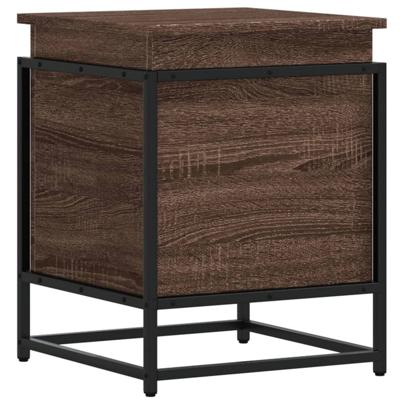 Afbeelding laden in galerijviewer, Vidaxl opbergbox met deksel 40x40x51,5 cm bewerkt hout bruin eiken
