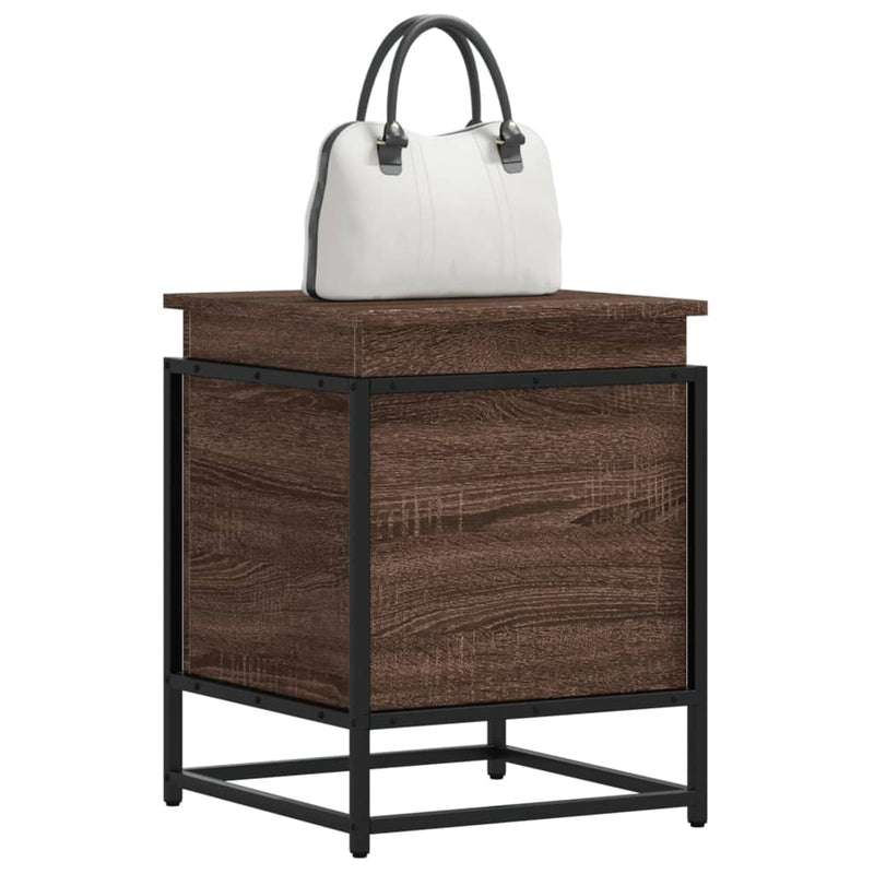 Afbeelding laden in galerijviewer, Vidaxl opbergbox met deksel 40x40x51,5 cm bewerkt hout bruin eiken
