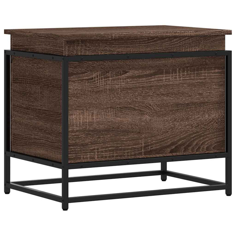 Load image into Gallery viewer, Vidaxl opbergbox met deksel 60x40x51,5 cm bewerkt hout bruin eiken
