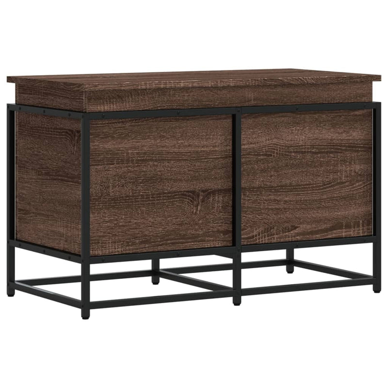 Load image into Gallery viewer, Vidaxl opbergbox met deksel 80x40x51,5 cm bewerkt hout bruin eiken
