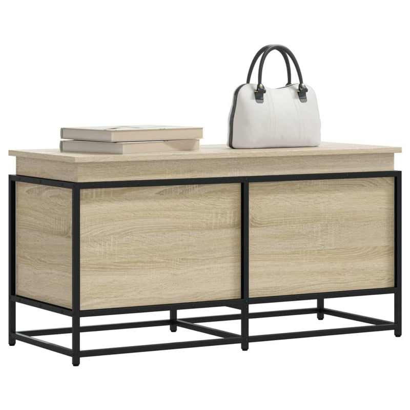 Afbeelding laden in galerijviewer, Vidaxl opbergbox met deksel 100x40x51,5 cm bewerkt hout sonoma eiken
