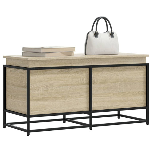 Vidaxl opbergbox met deksel 100x40x51,5 cm bewerkt hout sonoma eiken