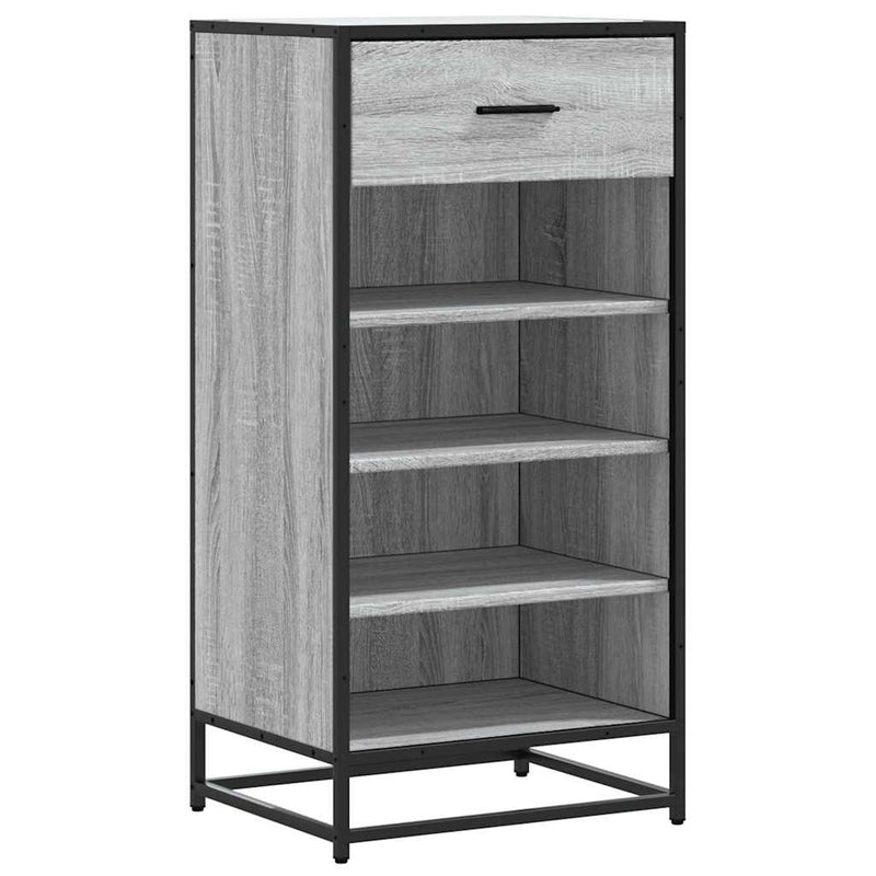 Load image into Gallery viewer, Vidaxl schoenenrek 48x38x97,5 cm bewerkt hout grijs sonoma eikenkleur
