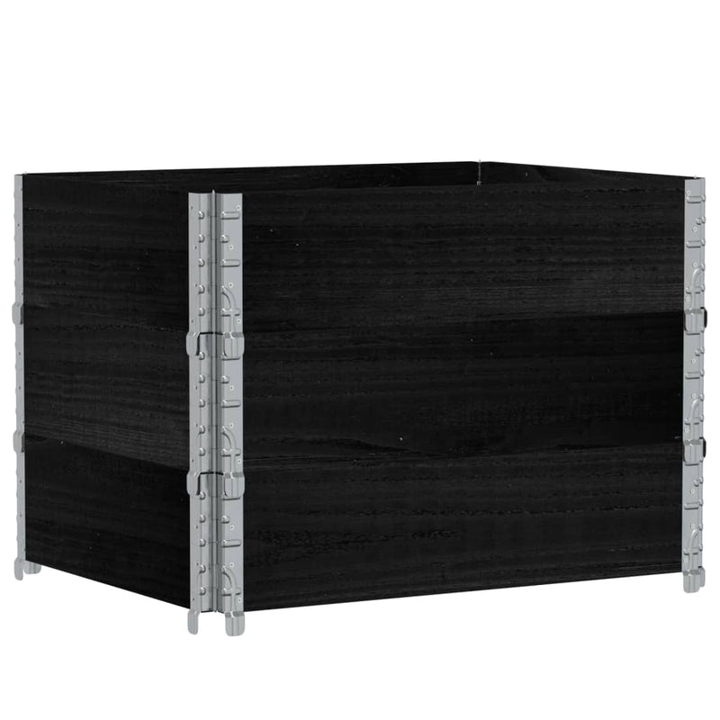 Load image into Gallery viewer, VidaXL Palletopzetranden 3 st 80x60 cm massief grenenhout zwart

