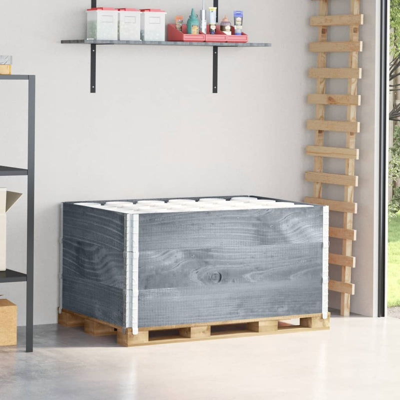 Load image into Gallery viewer, VidaXL Palletopzetranden 3 st 120x80 cm massief grenenhout grijs
