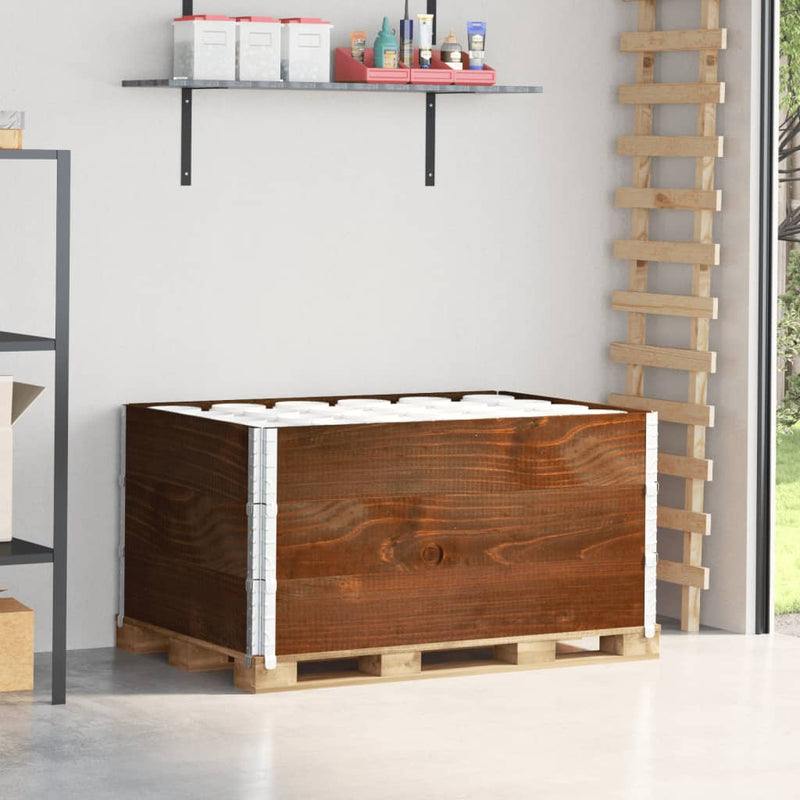 Load image into Gallery viewer, VidaXL Palletopzetranden 3 st 120x80 cm massief grenenhout bruin
