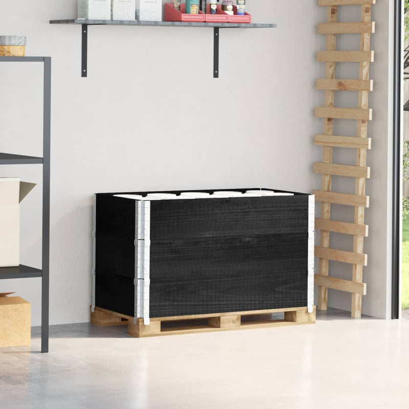 Load image into Gallery viewer, VidaXL Palletopzetranden 3 st 100x50 cm massief grenenhout zwart

