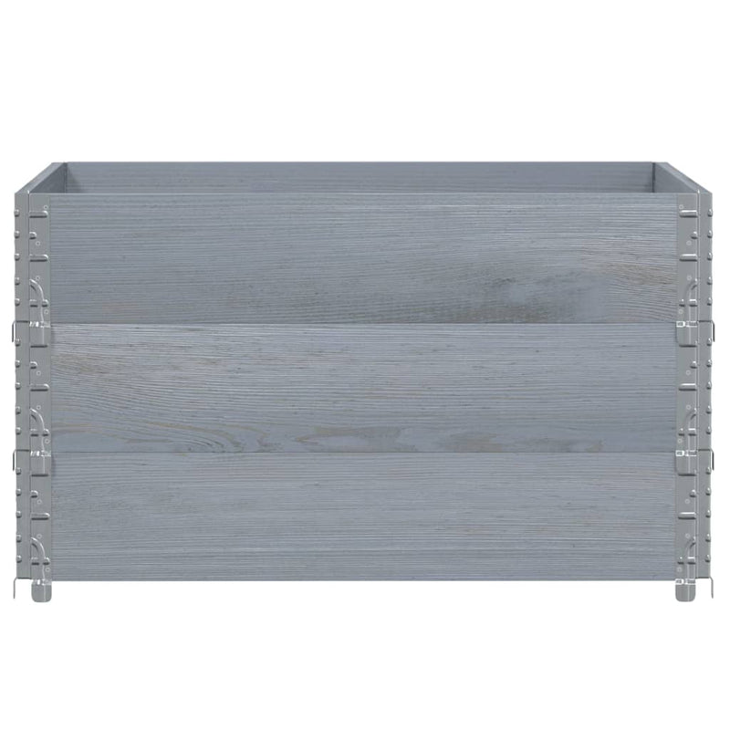 Load image into Gallery viewer, VidaXL Palletopzetranden 3 st 100x100 cm massief grenenhout grijs
