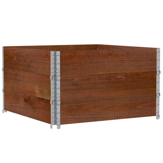 VidaXL Palletopzetranden 3 st 100x100 cm massief grenenhout bruin